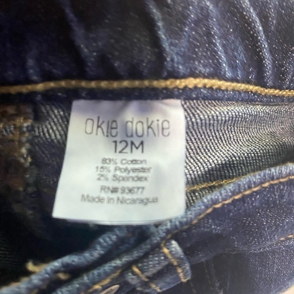 Okie Dokie 12 month boy blue jeans - Picture 2 of 3